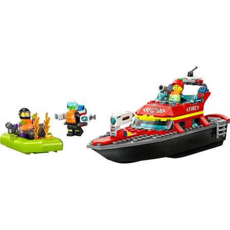 Конструктор LEGO City Пожарно-спасательная лодка блочный