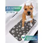 Коврик для ванны VILINA c присосками для животных 43х90 см. графит