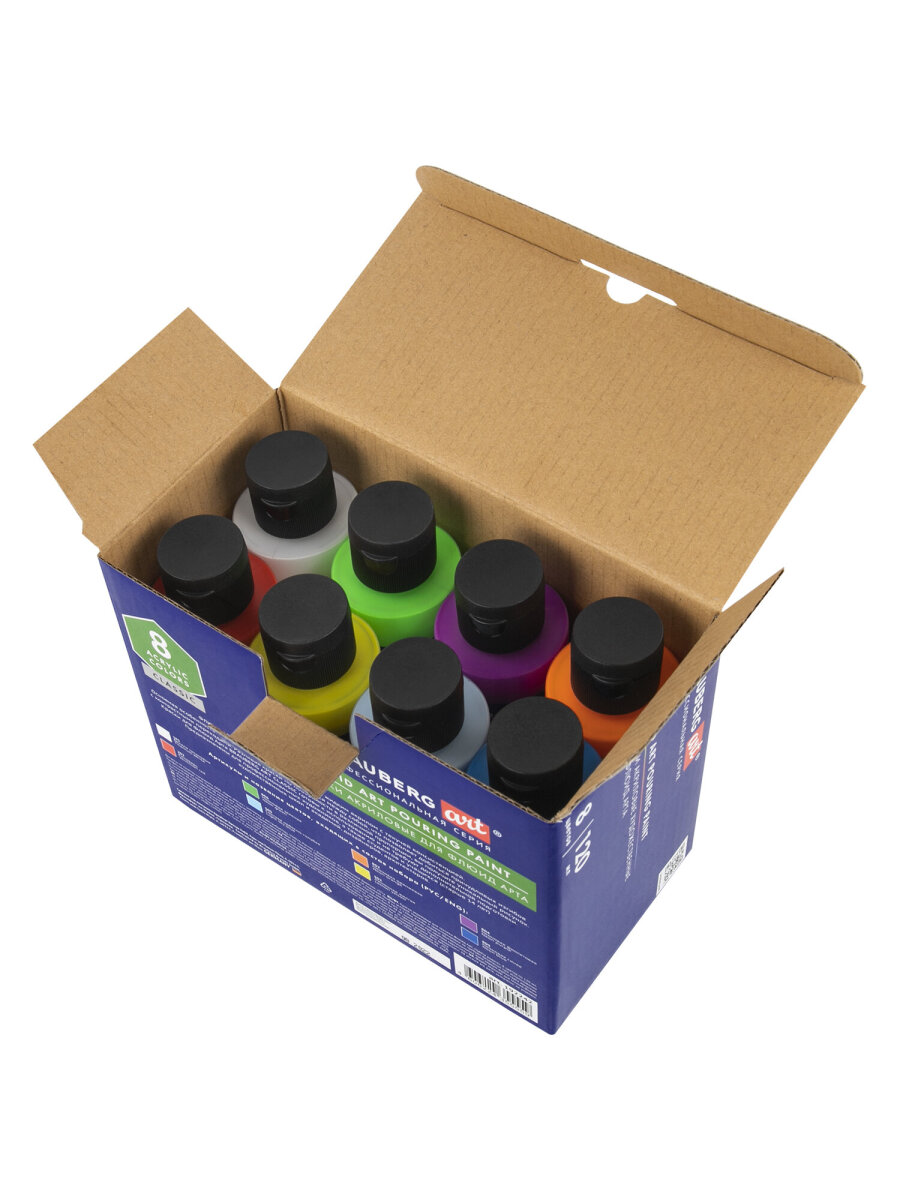 Краски акриловые Brauberg 8 цв. - фото 11