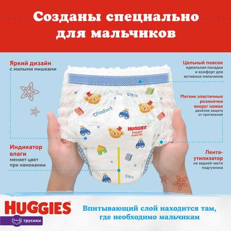 Трусики Huggies Ultra Comfort для мальчиков 3 (7-11 кг) 19 шт.