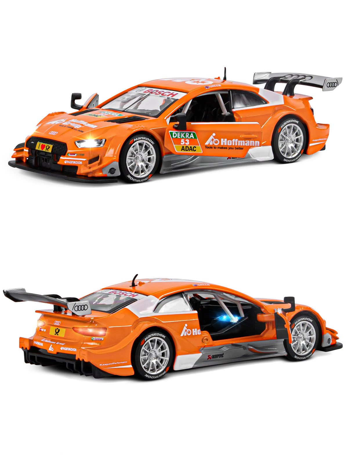 Автомобиль АВТОпанорама Audi RS5 DTM 1:32 JB1251323 - фото 7