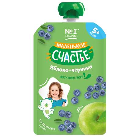 Пюре Маленькое счастье Яблоко-черника с 5 мес 90 г