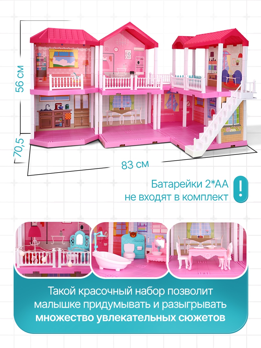 Домик для кукол Рыжий кот с мебелью 2009408 - фото 3