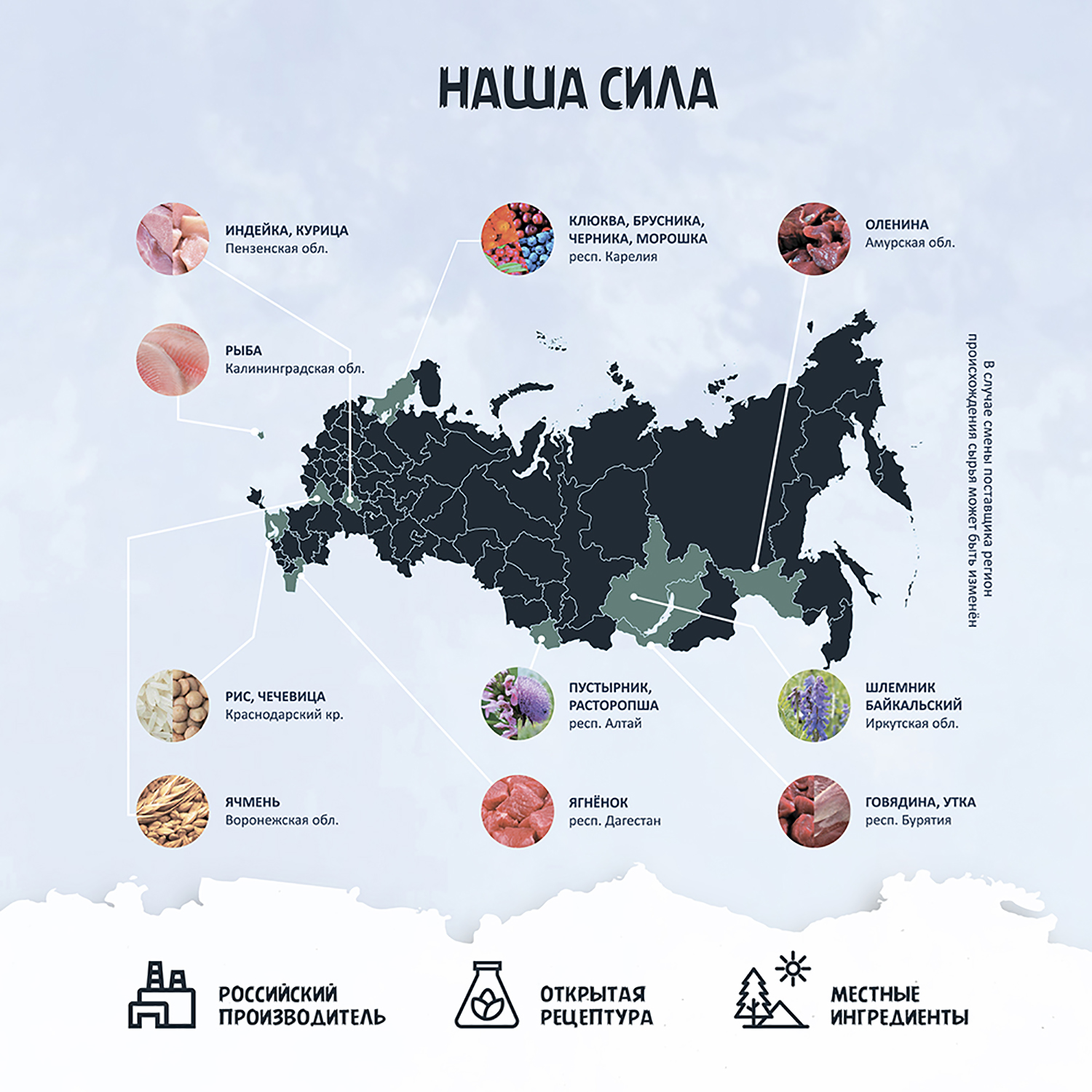 Корм для взрослых кошек Территория Таймыр 5кг рыба-брусника сухой - фото 7