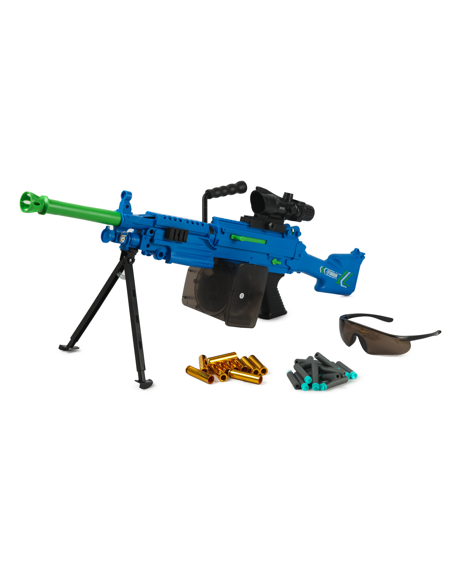 Изображение товара Игрушечный пулемёт Fungun Шторм ПМ-72 с реалистичными прицелами и аккумулятором