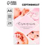 Сертификат ArtFox о профилактических прививках А6 24 страницы Девочка