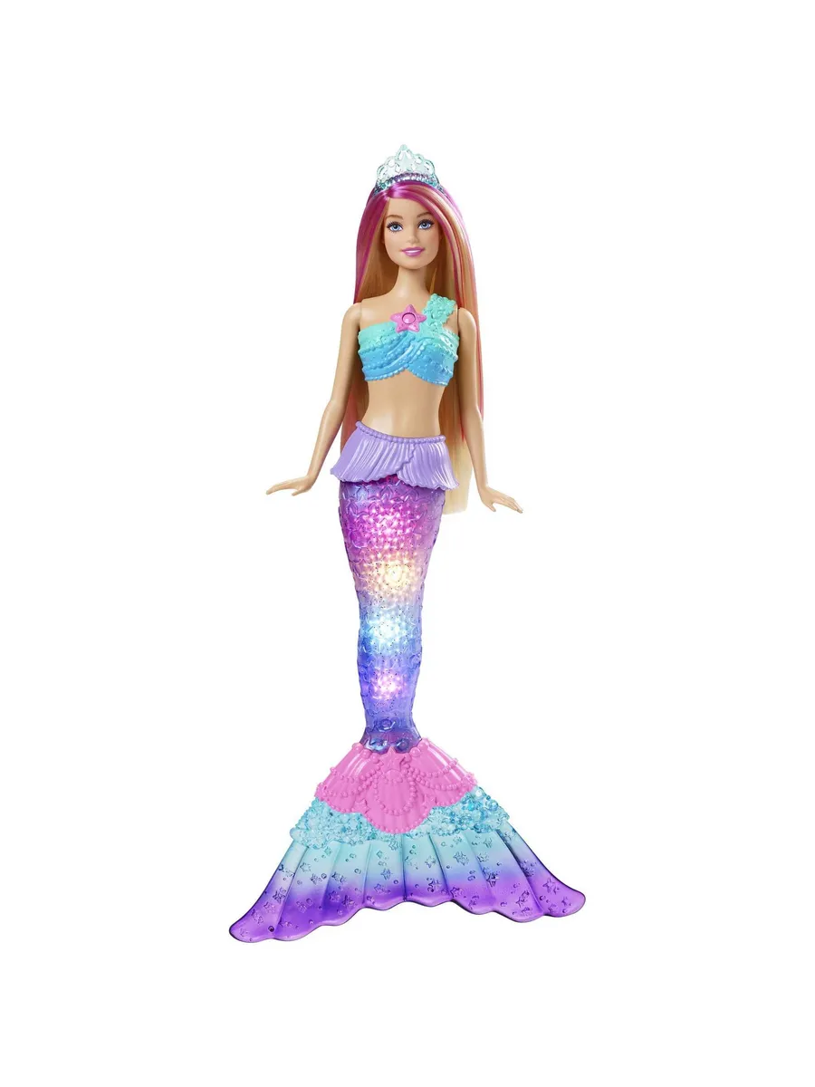 Кукла модельная Barbie Dreamtopia русалка со светящимся хвостом высота 29 см HDJ36 - фото 2