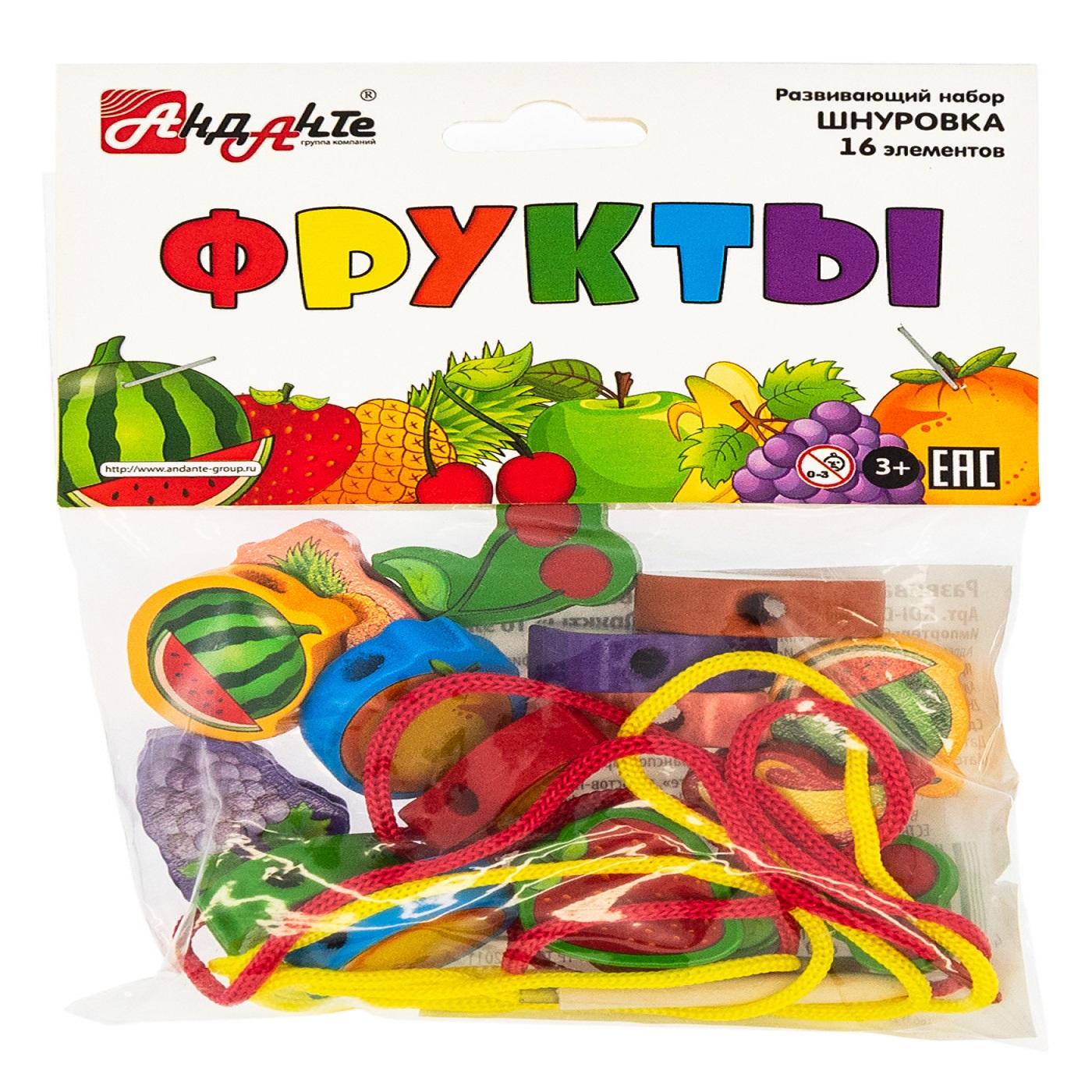 Игрушка Анданте шнуровка Фрукты - фото 1