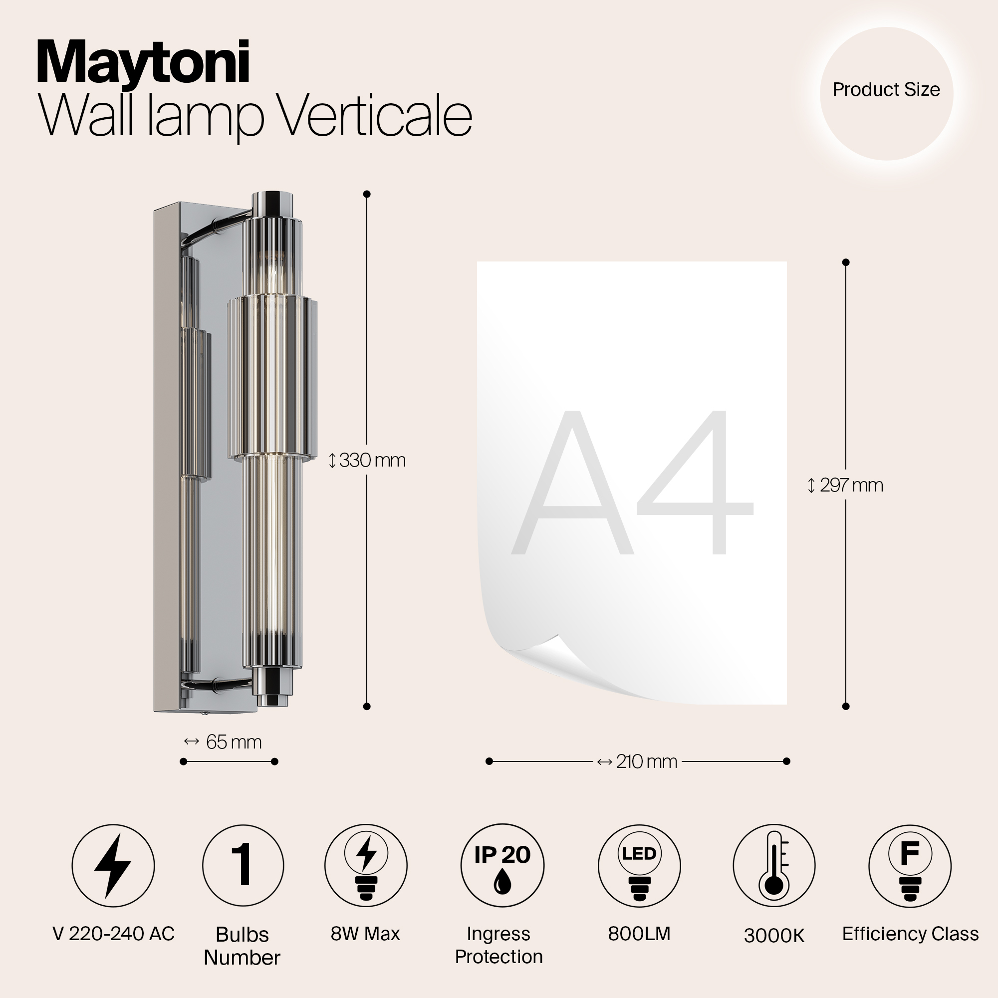 Настенный светильник MAYTONI MOD308WL-L9CH3K - фото 5