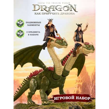 Игровой набор Dragons How to Train Your Dragon дракона Барс Вепрь и викинги