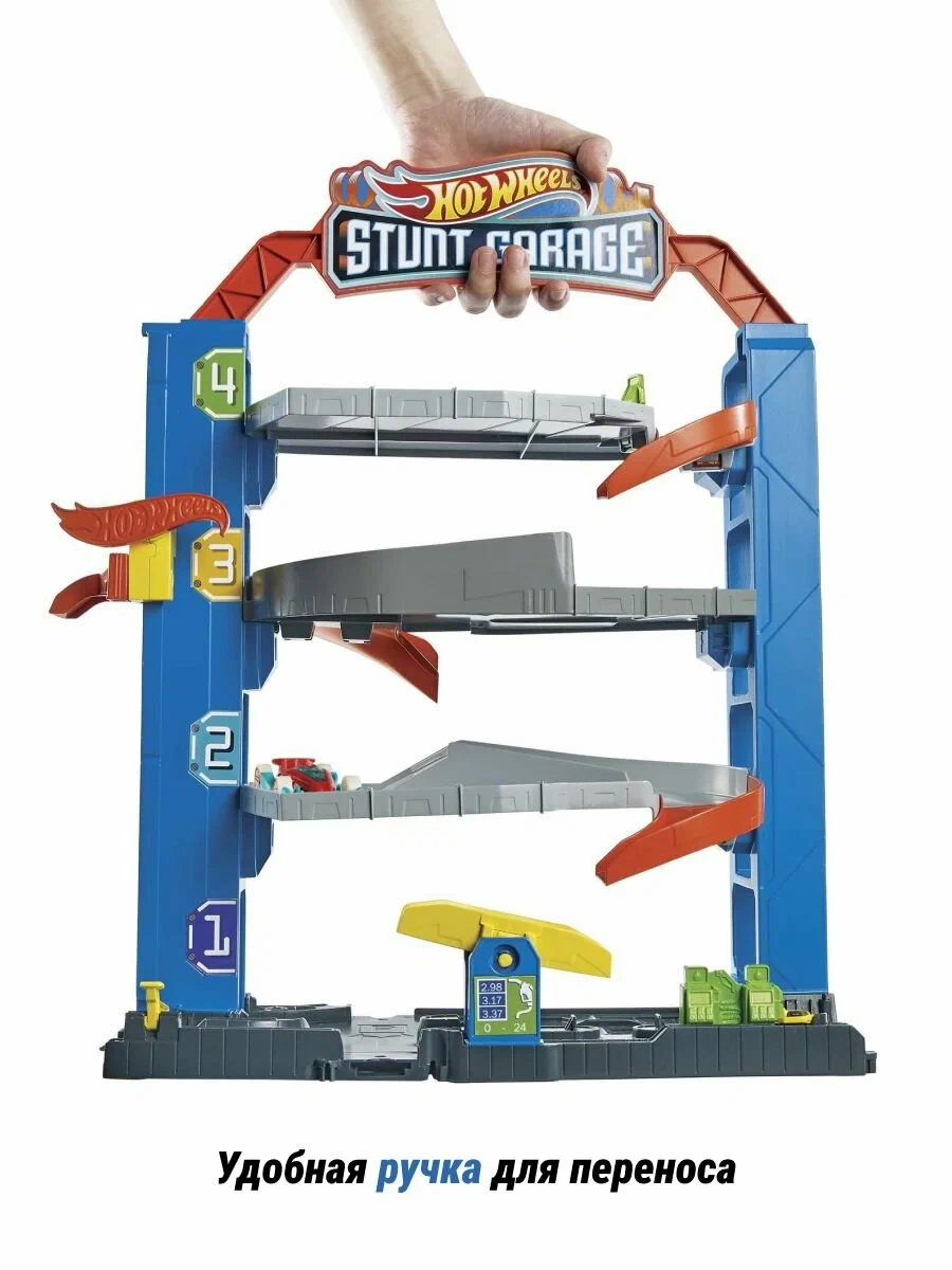 Трек Hot Wheels City Stunt Garage GNL70 - фото 19