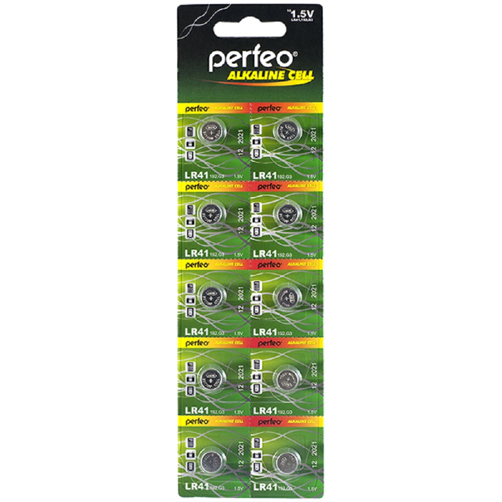 Батарейки Perfeo Alkaline Cell щелочные LR41 10BL - фото 1