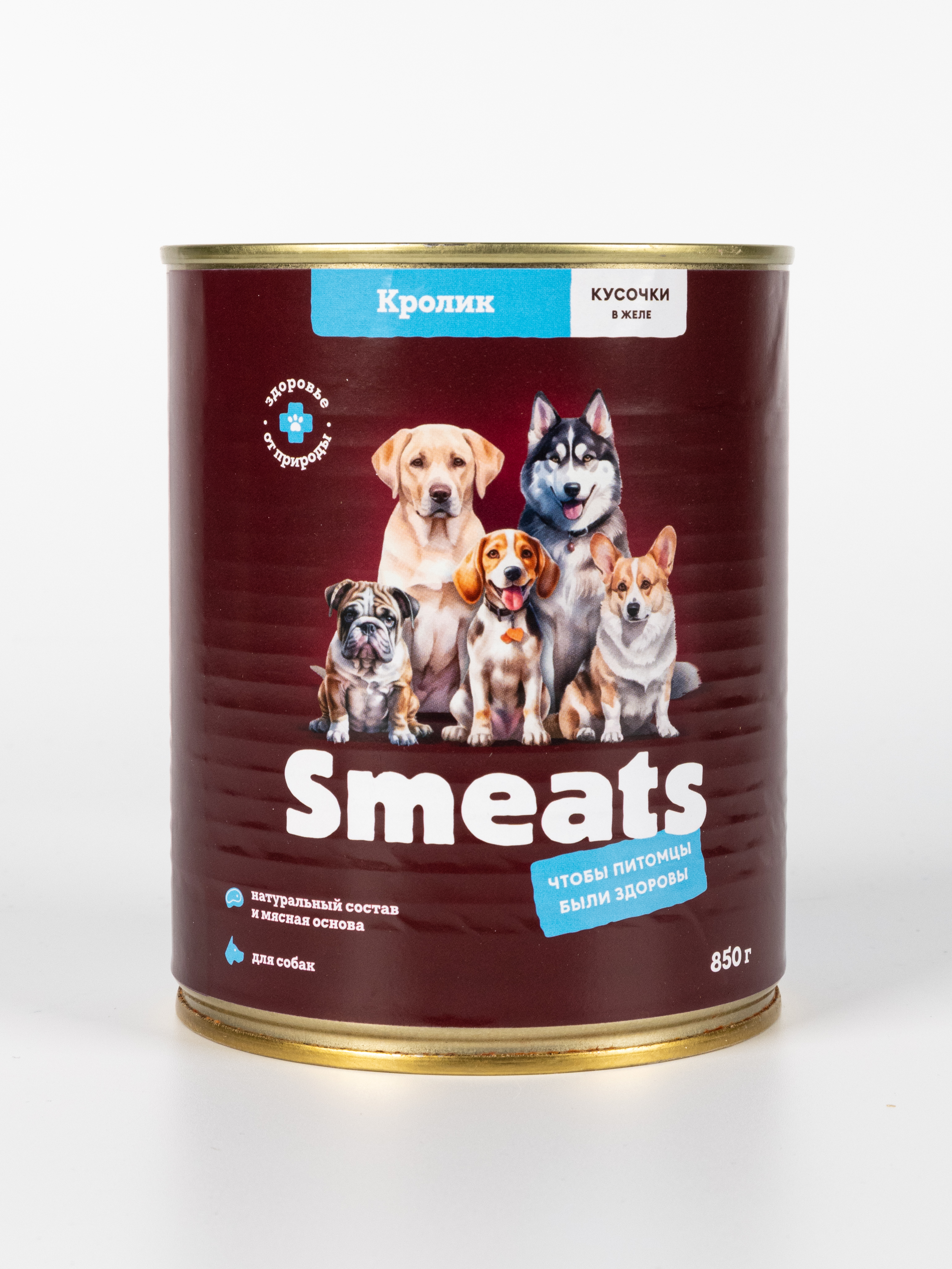 Корм для собак влажный Smeats кролик 850 г 6 шт. - фото 1