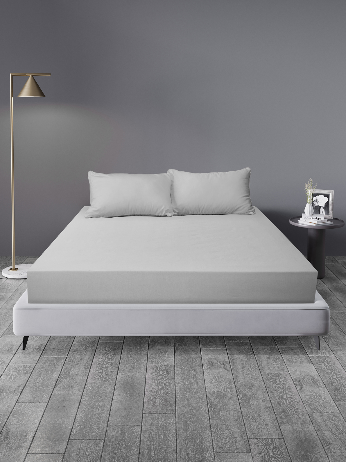 Изображение товара Простыня на резинке Mrs.Stretch Mr.Jersy 160x200 см серая легкий уход Изображение товара Простыня на резинке Mrs.Stretch Mr.Jersy 160x200 см серая легкий уход