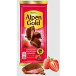 Шоколад Alpen Gold молочный с клубнично-йогуртовой начинкой 80г