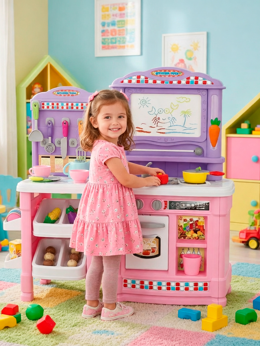 Игрушечная кухня BeInFun с аксессуарами: 38 шт. - фото 7