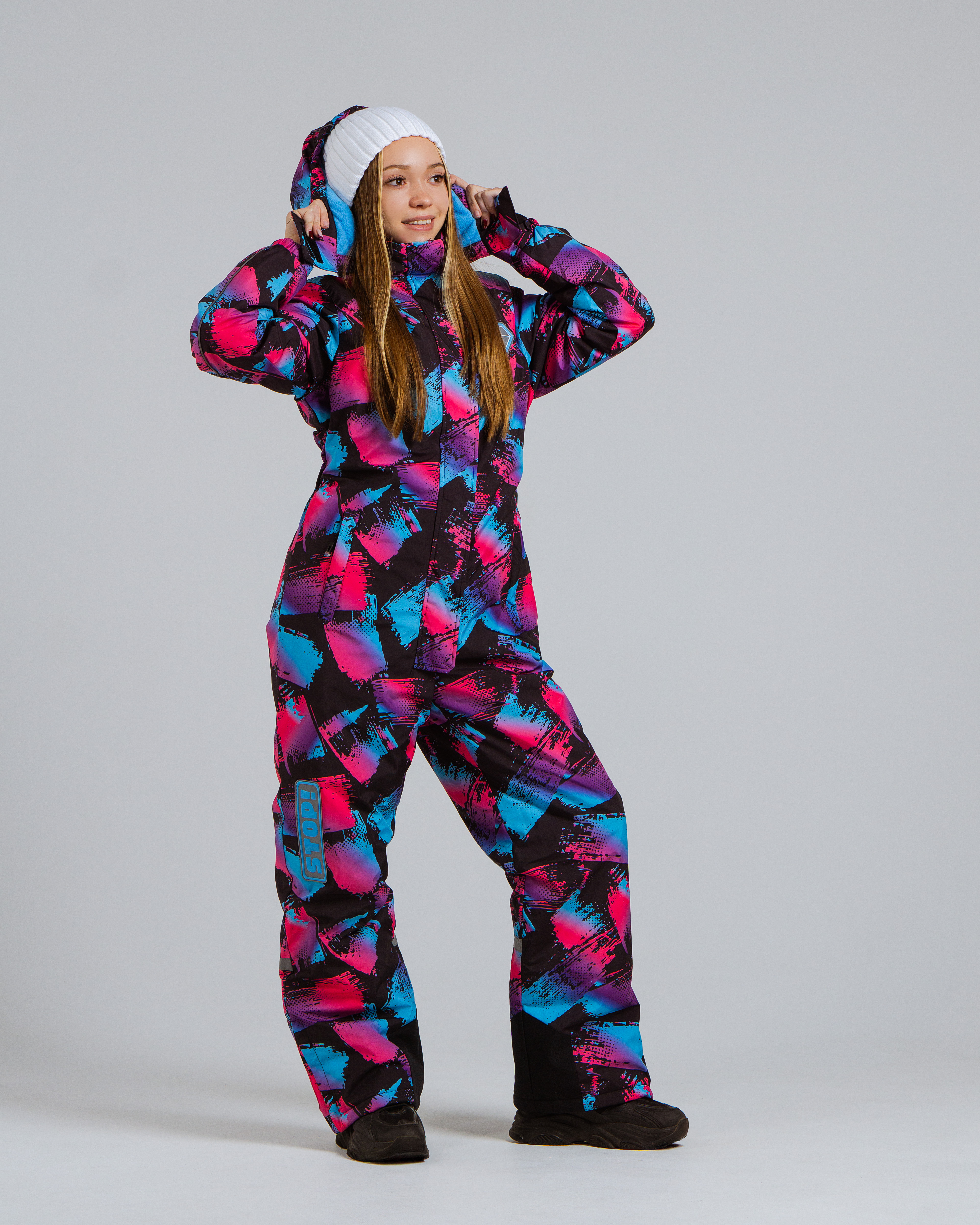 Комбинезон Saimaa GLO-10 черно-фиолетовый - фото 7