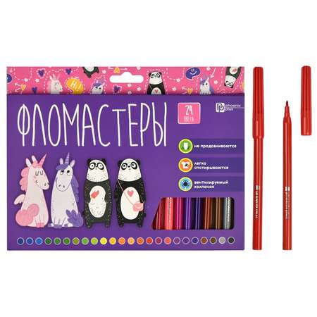 Фломастеры Феникс + 24 цв.