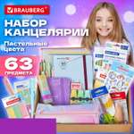 Набор канцелярский Brauberg Pastel 63 предм.