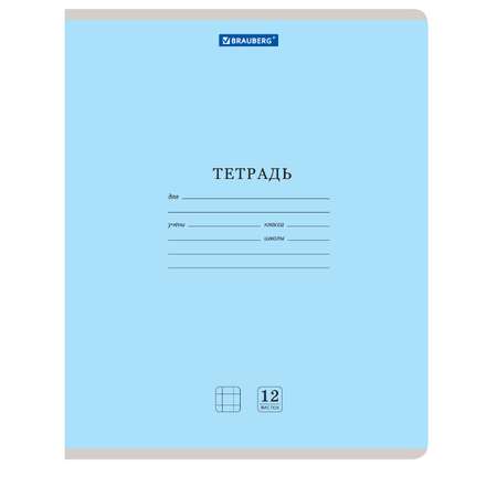 Тетрадь Brauberg клетка 12 лист. 20 шт.