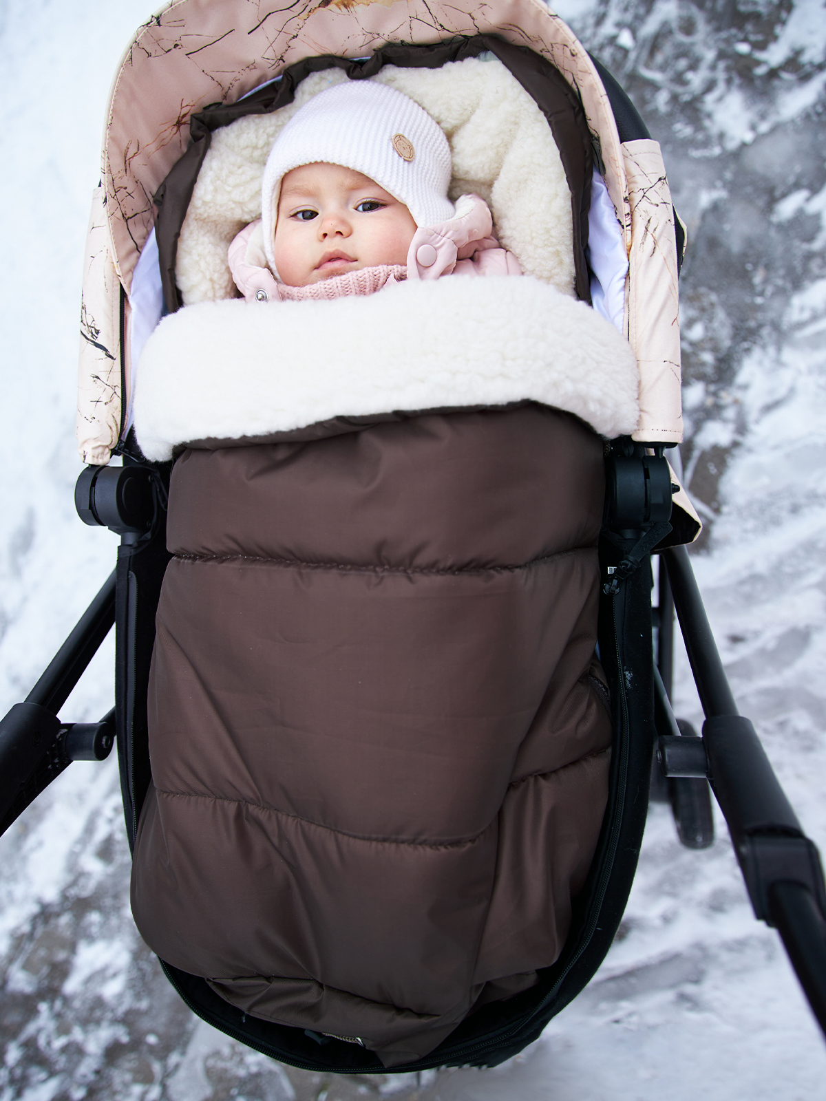 Конверт в коляску Осьминожка Трансформер коричневый - фото 14