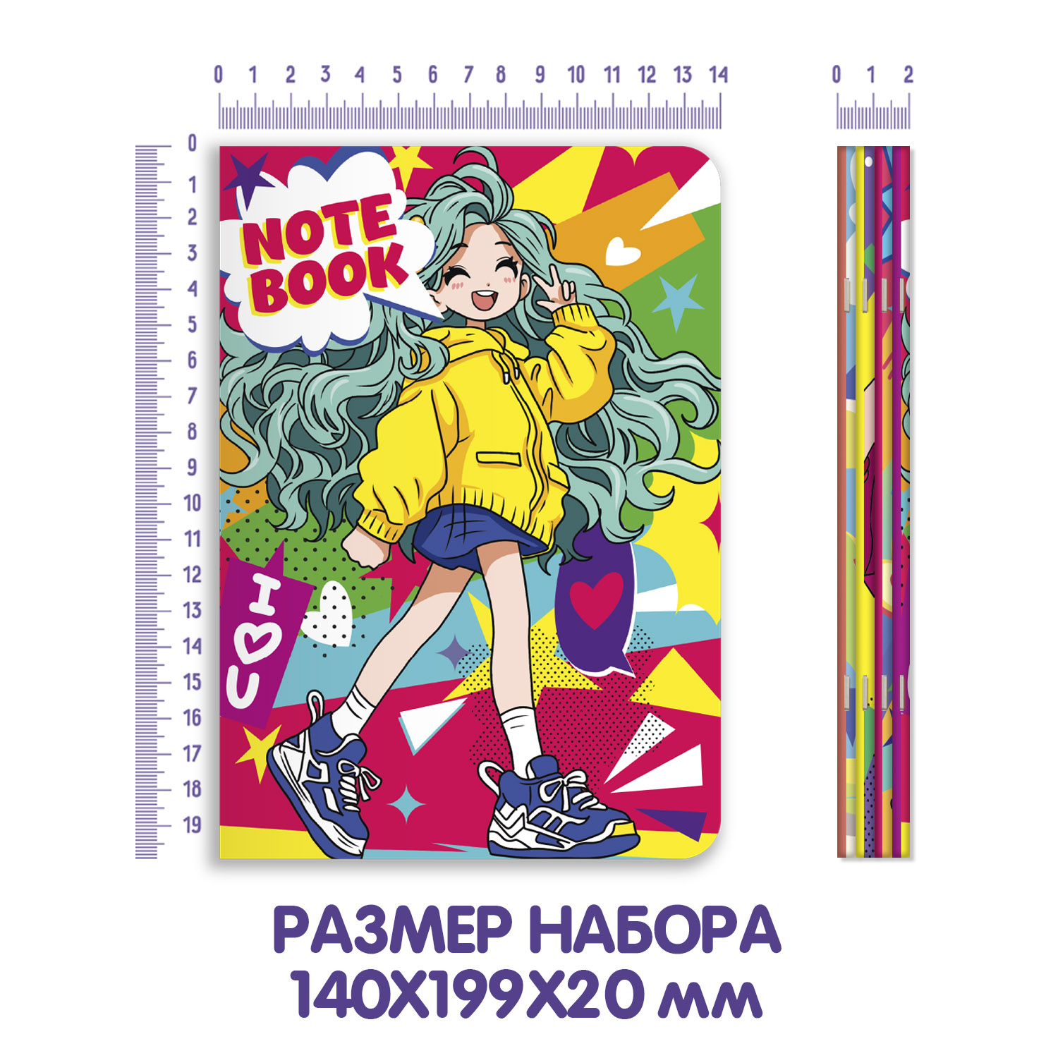 Блокнот Проф-Пресс в линию А5. 4шт Аниме Notebook 40 лист. - фото 6