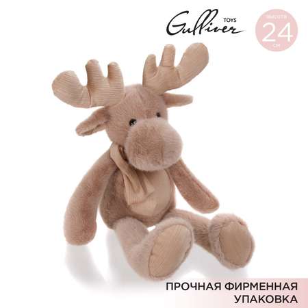 Игрушка мягкая Gulliver лось Лось Авось в шарфе 24 см 24 см