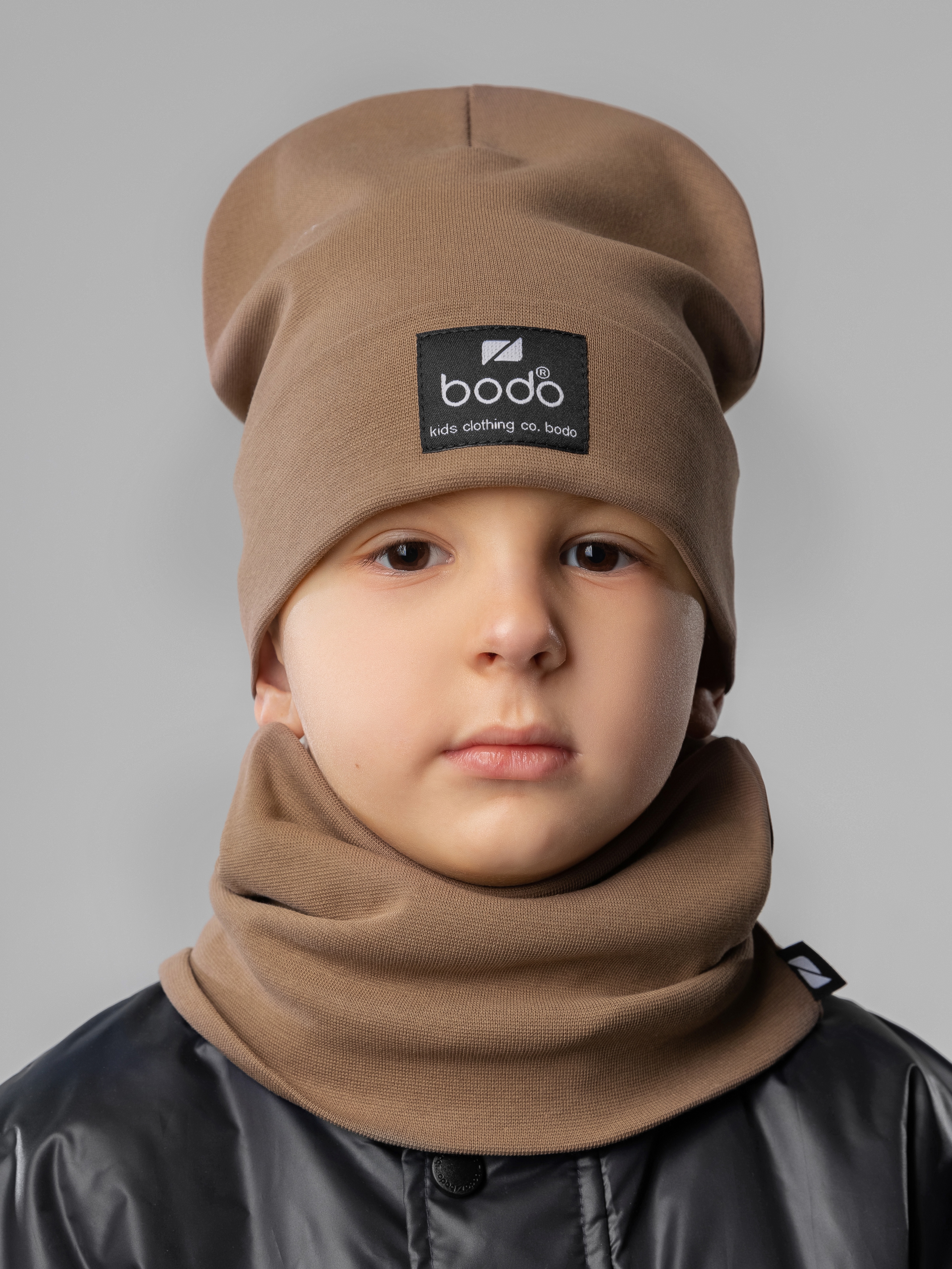 Шапка и снуд Bodo 13-161U_коричневый - фото 1