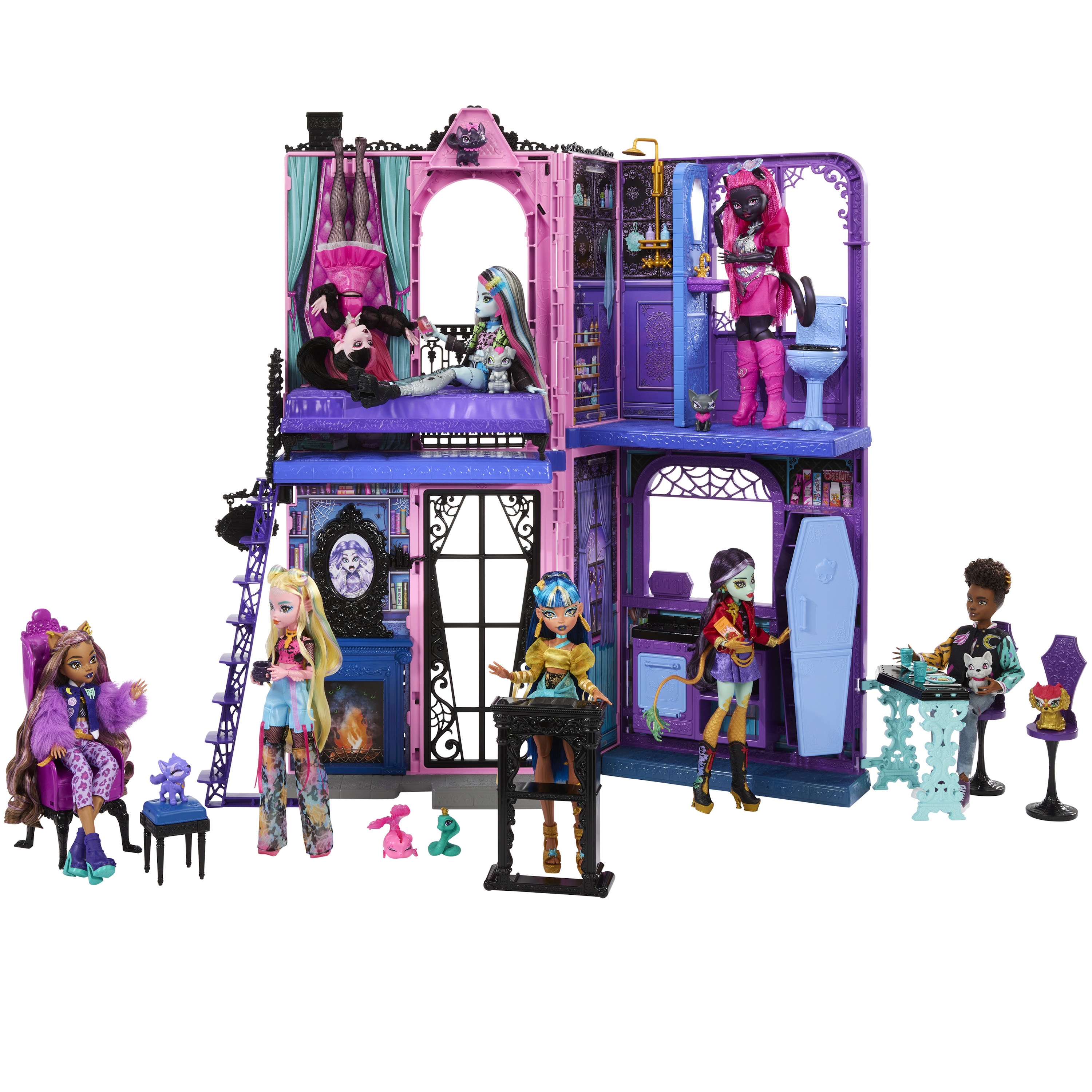 Домик для кукол Monster High с мебелью JBF16 - фото 3