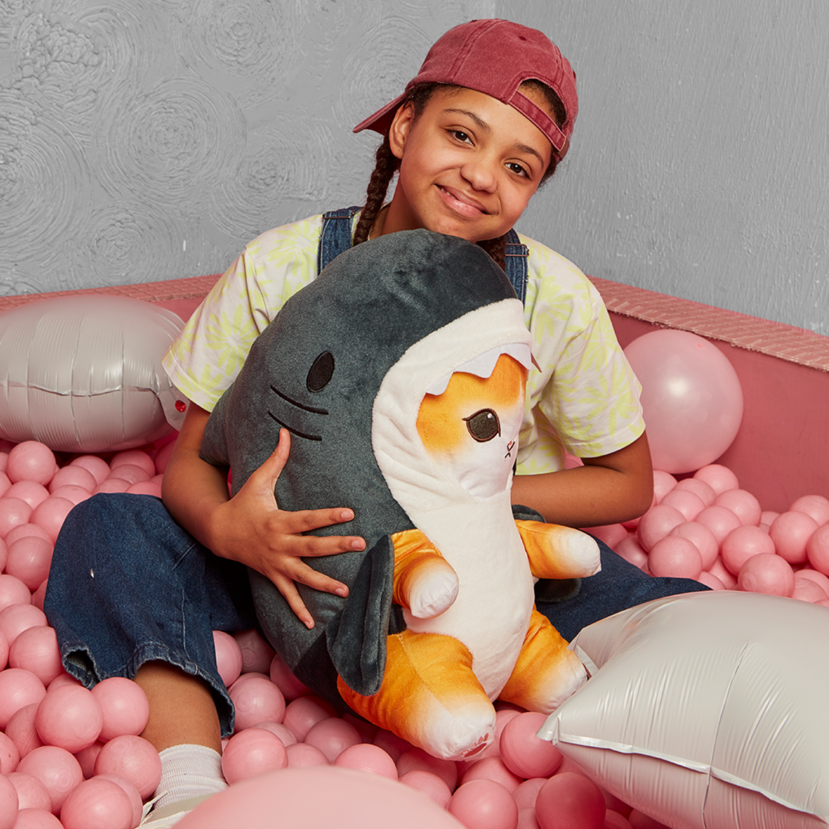 Мягкая игрушка TOTTY TOYS Кот-акула 50 см - фото 2