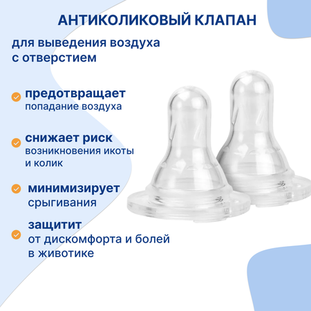 Соска Uviton силикон (средний поток) 2 шт.