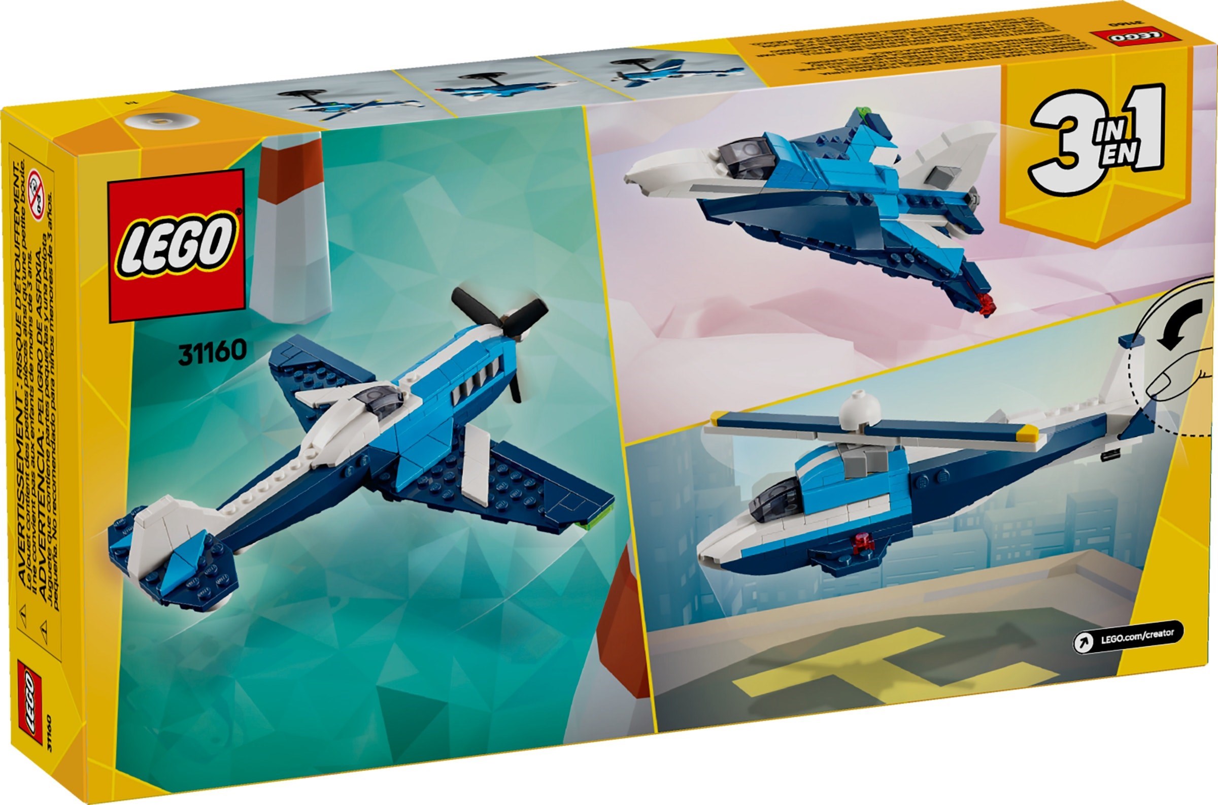 Изображение товара Конструктор LEGO Creator Самолеты 3 в 1 - сборка моделей самолетов и вертолета Изображение товара Конструктор LEGO Creator Самолеты 3 в 1 - сборка моделей самолетов и вертолета