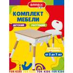 Стол и стул детский растущий Brabix игровой набор мебели для детей 2-7 лет