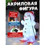 Акриловая светодиодная фигура-ночник NEON-NIGHT Снеговик на лыжах 513-325