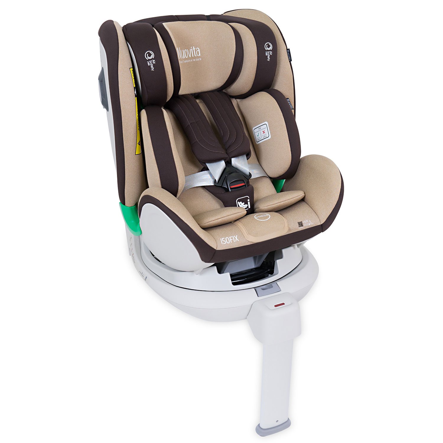Автокресло Nuovita Maczione NiS1-1 Isofix 0+/1 (0-18 кг) бежевый - фото 1