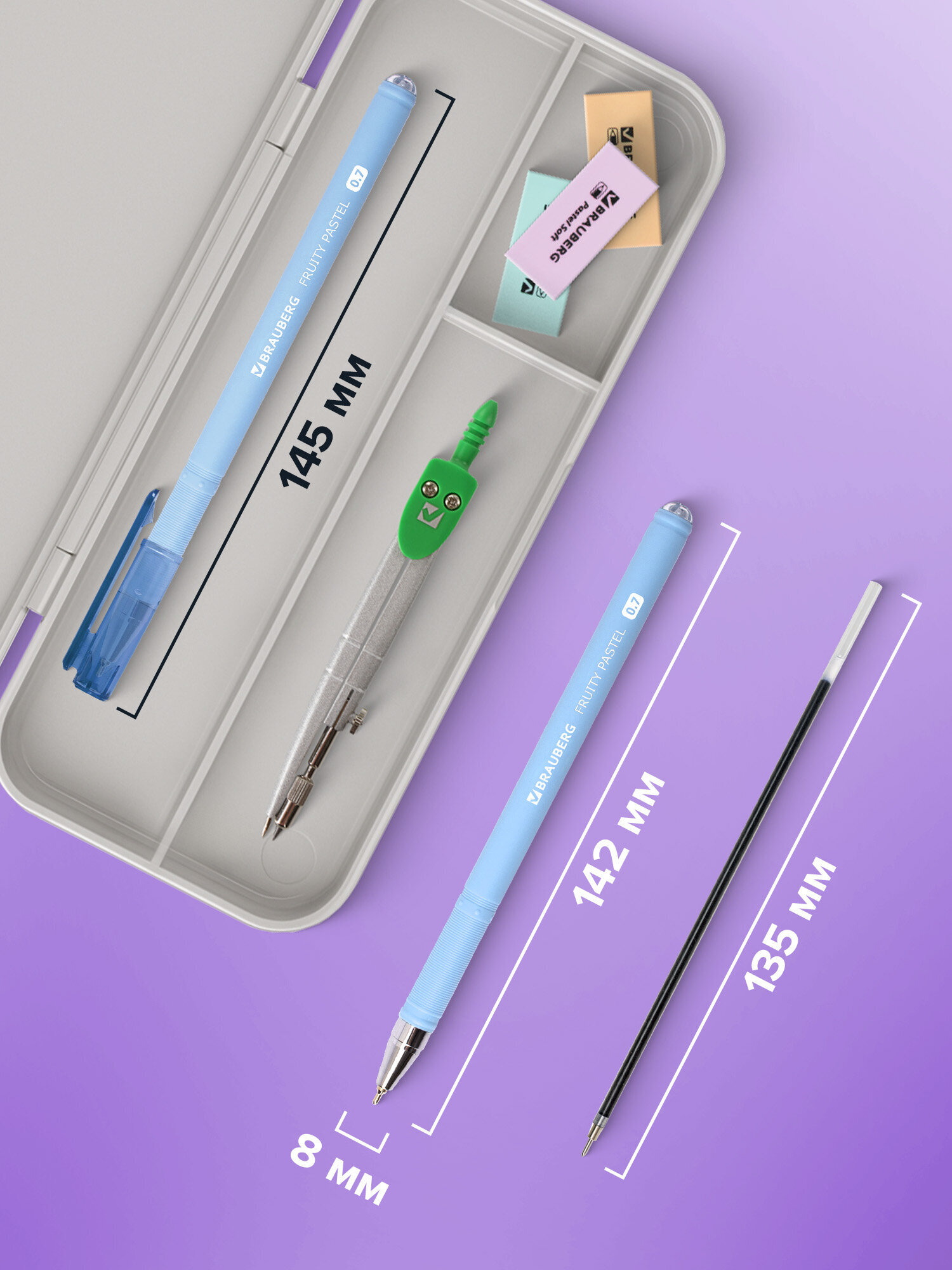 Ручка шариковая Brauberg 12 шт. - фото 4