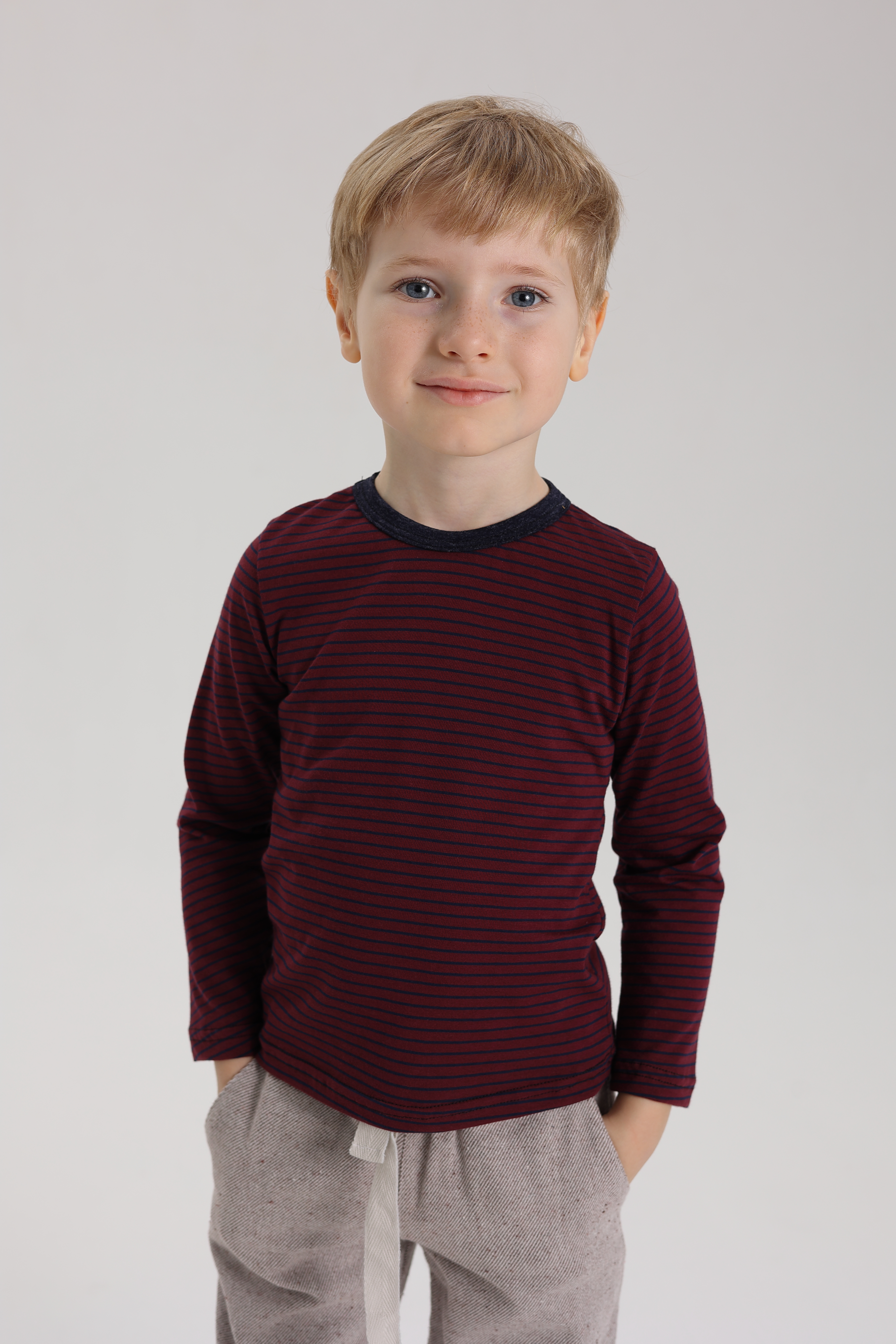 Лонгслив RobyKris 40-08-17/белбордо - фото 1