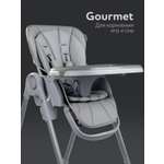Стульчик для кормления Amarobaby Gourmet серый