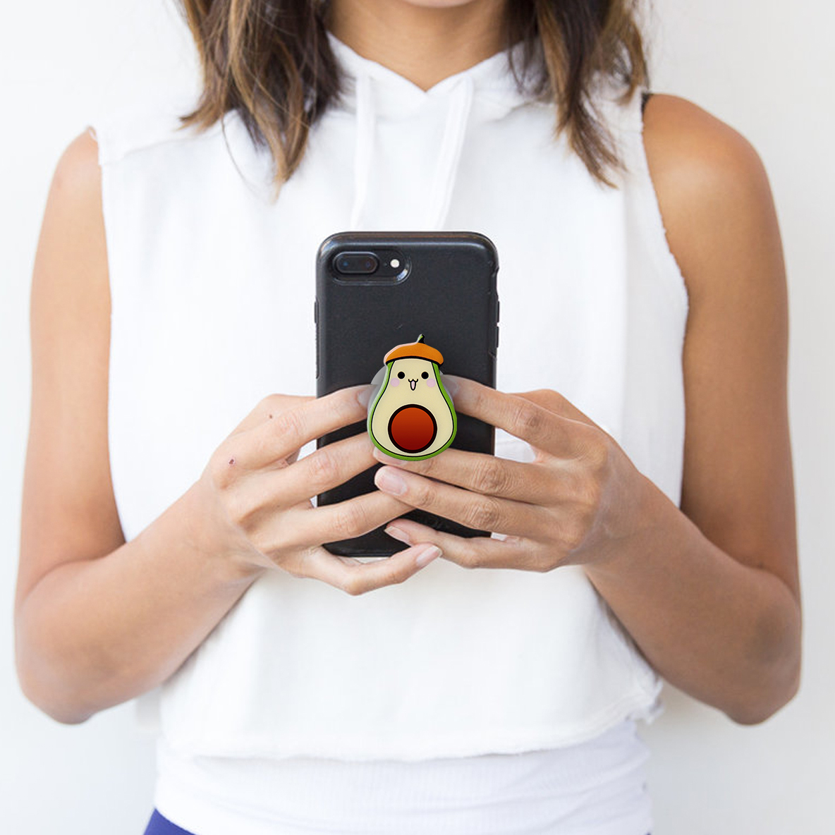 Держатель для телефона Krutoff Попсокет объемный Авокадо - фото 3