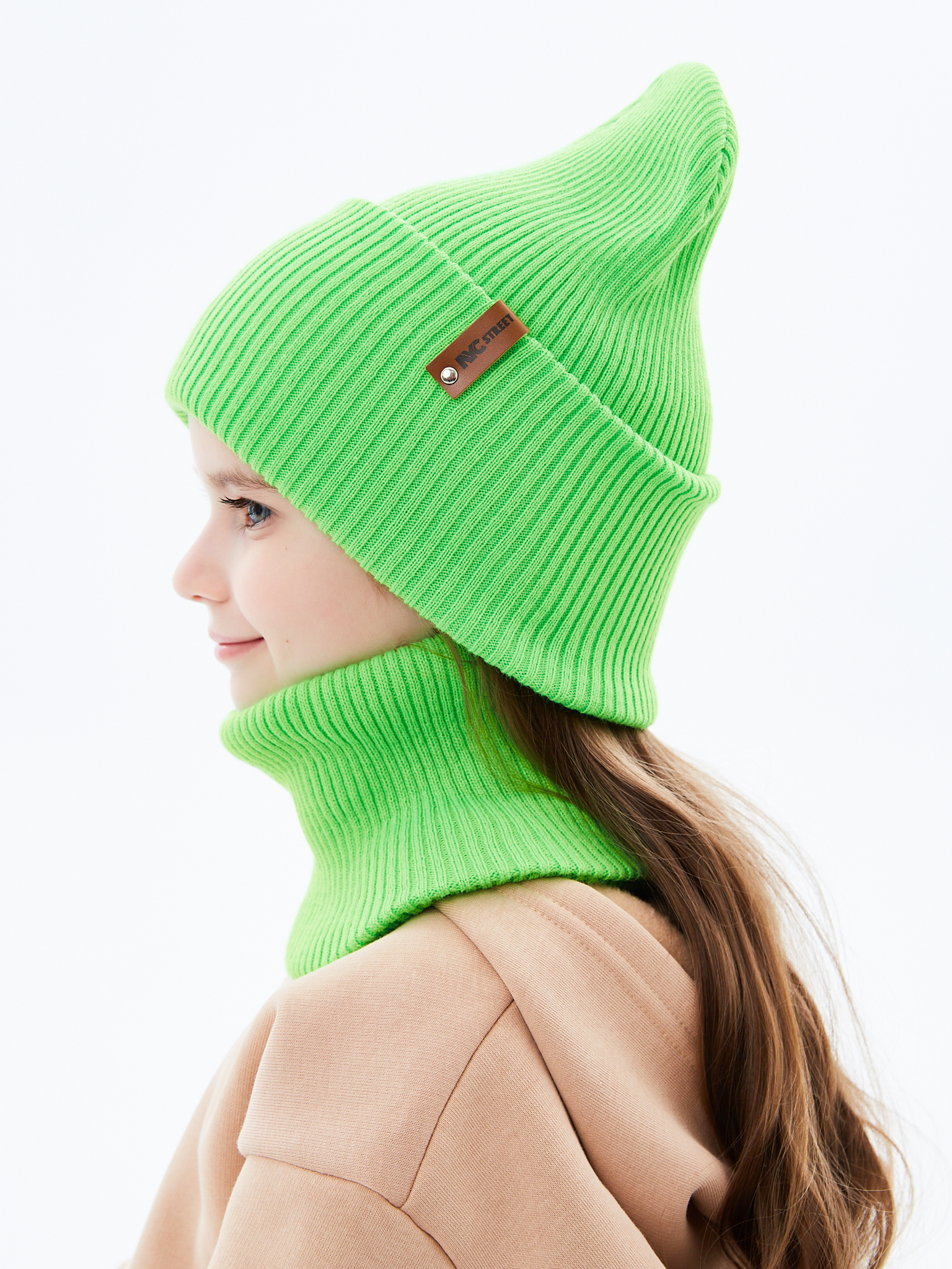 Шапка и снуд KUBRIO KU-H-52-lopata-LgreenG - фото 6