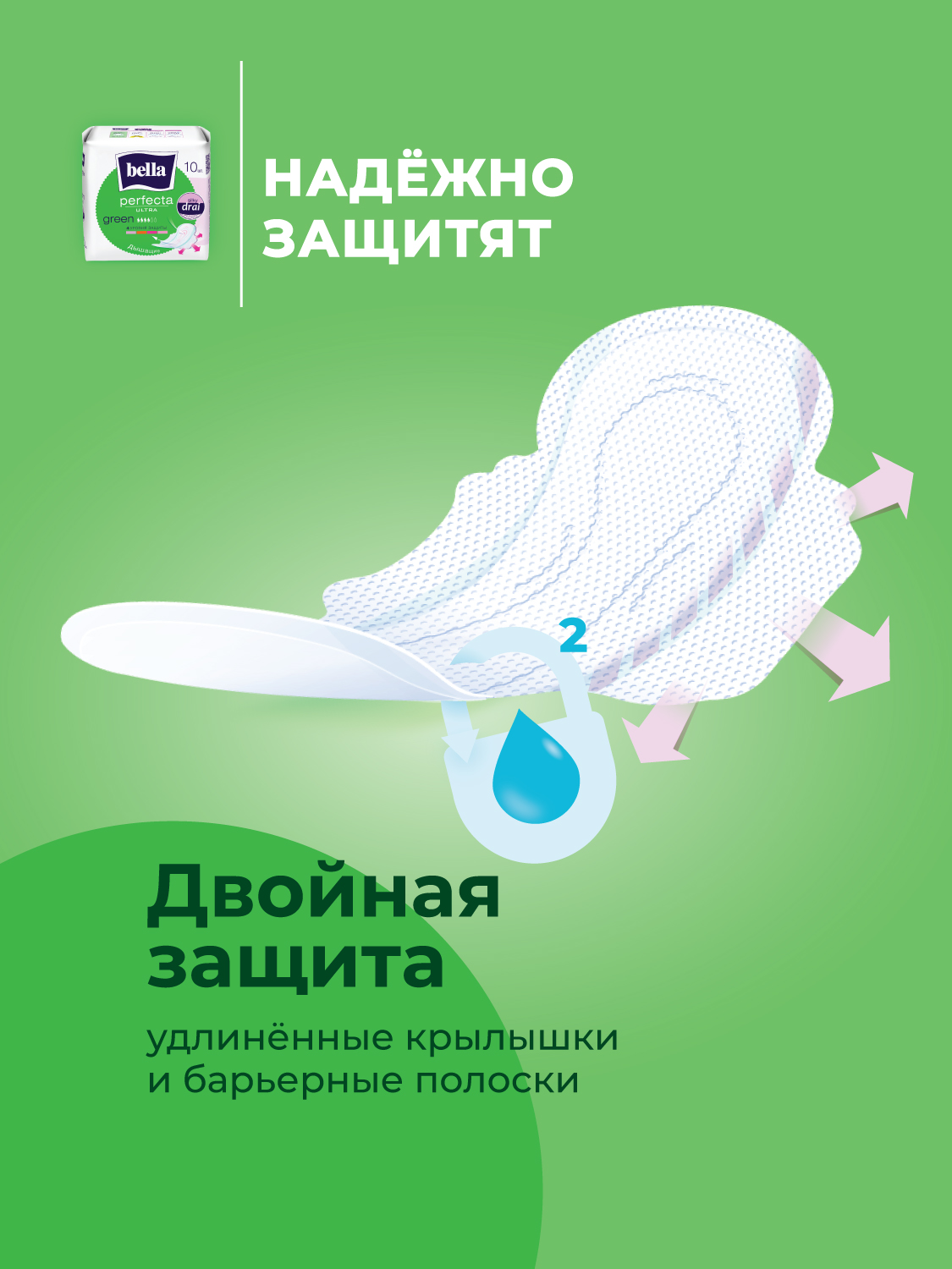 Прокладки ультратонкие BELLA Perfecta Ultra Green 20 шт х 2 упаковки - фото 4