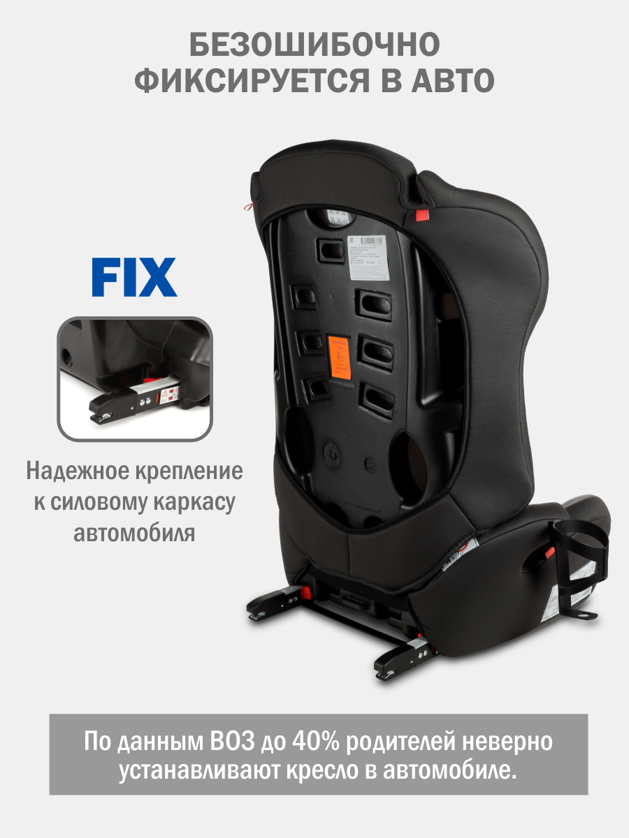 Автокресло SIGER Кросс Fix Isofix 2/3 (15-36 кг) серый - фото 5