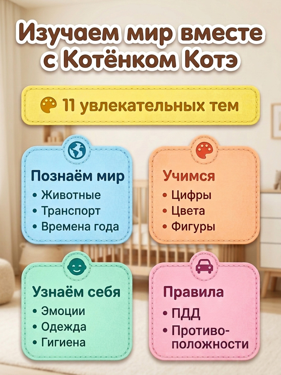 Говорящая книга нажималка Super01 от котенок Котэ - фото 5