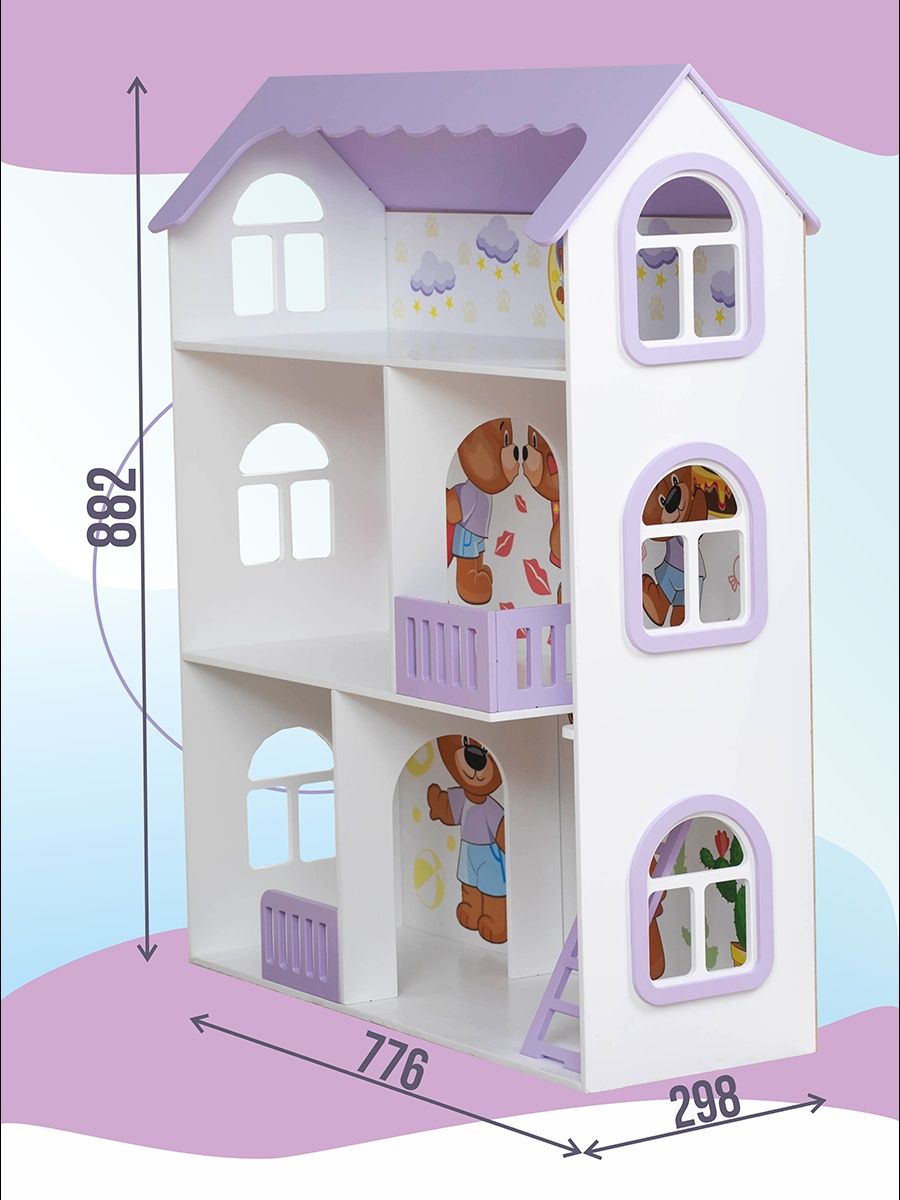 Домик для кукол ViromToys 88 см Бд1702 - фото 3