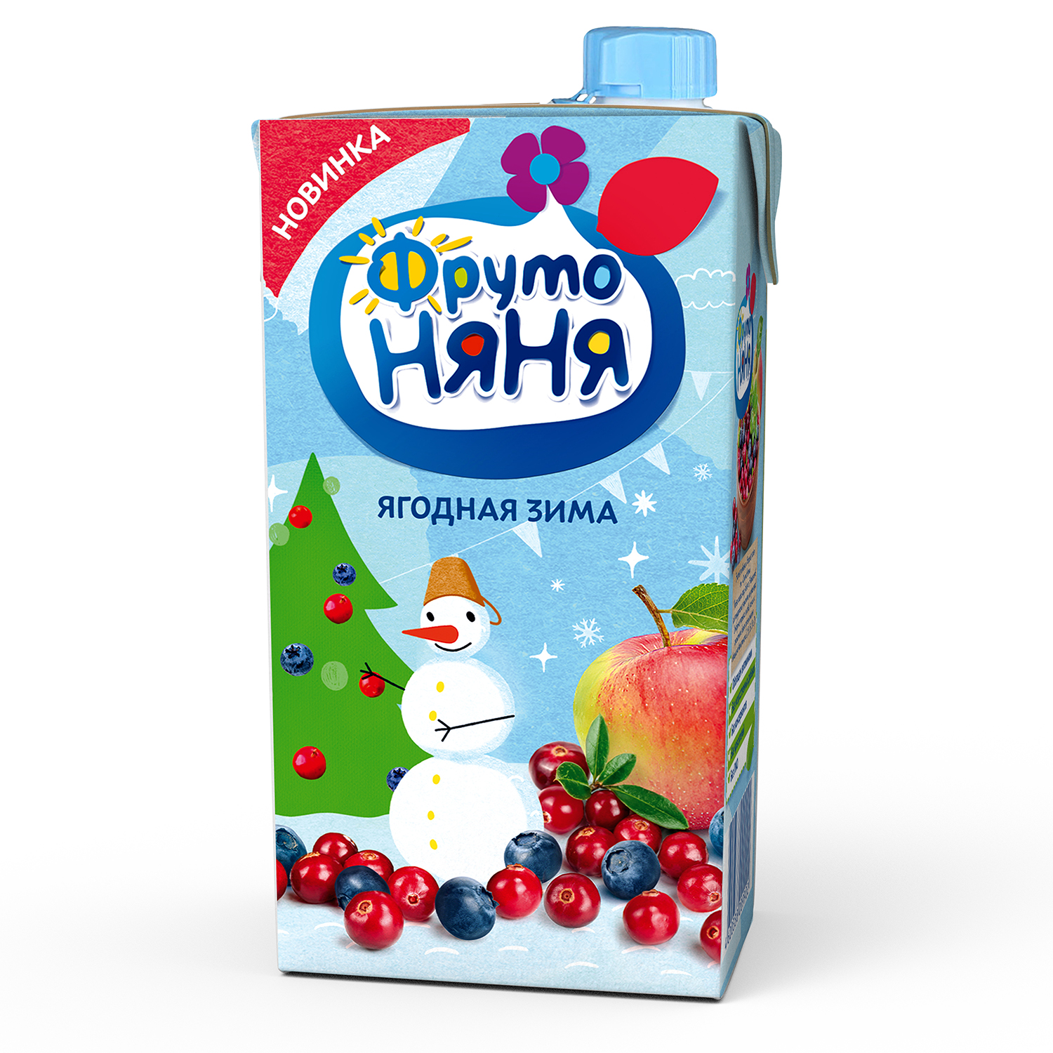 Сок ФрутоНяня яблоко-черника-клюква-малина 0.5л с 3лет - фото 1
