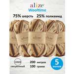 Пряжа полушерстяная Alize 100г 200м 5шт