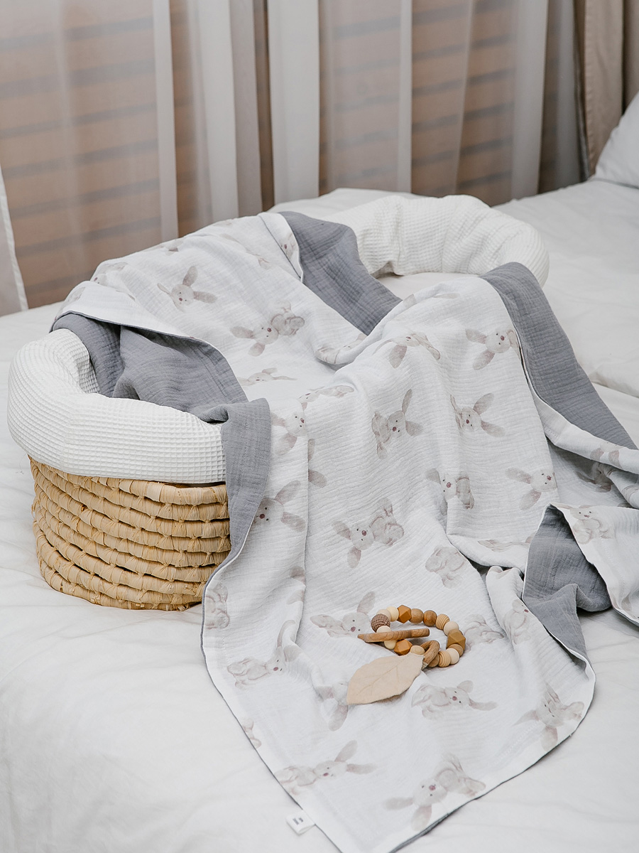 Плед ЛетиПташка Серый 95 x 130 см хлопок - фото 2