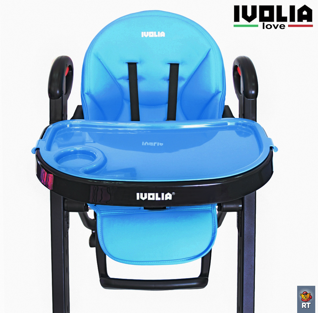 Стульчик для кормления Ivolia LOVE 02 4 колеса blue трансформер - фото 16