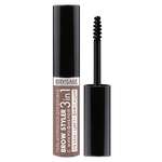 Гель-корректор для бровей Luxvisage Brow styler с микрофиброй 3 in 1 тон 3 мокаччино