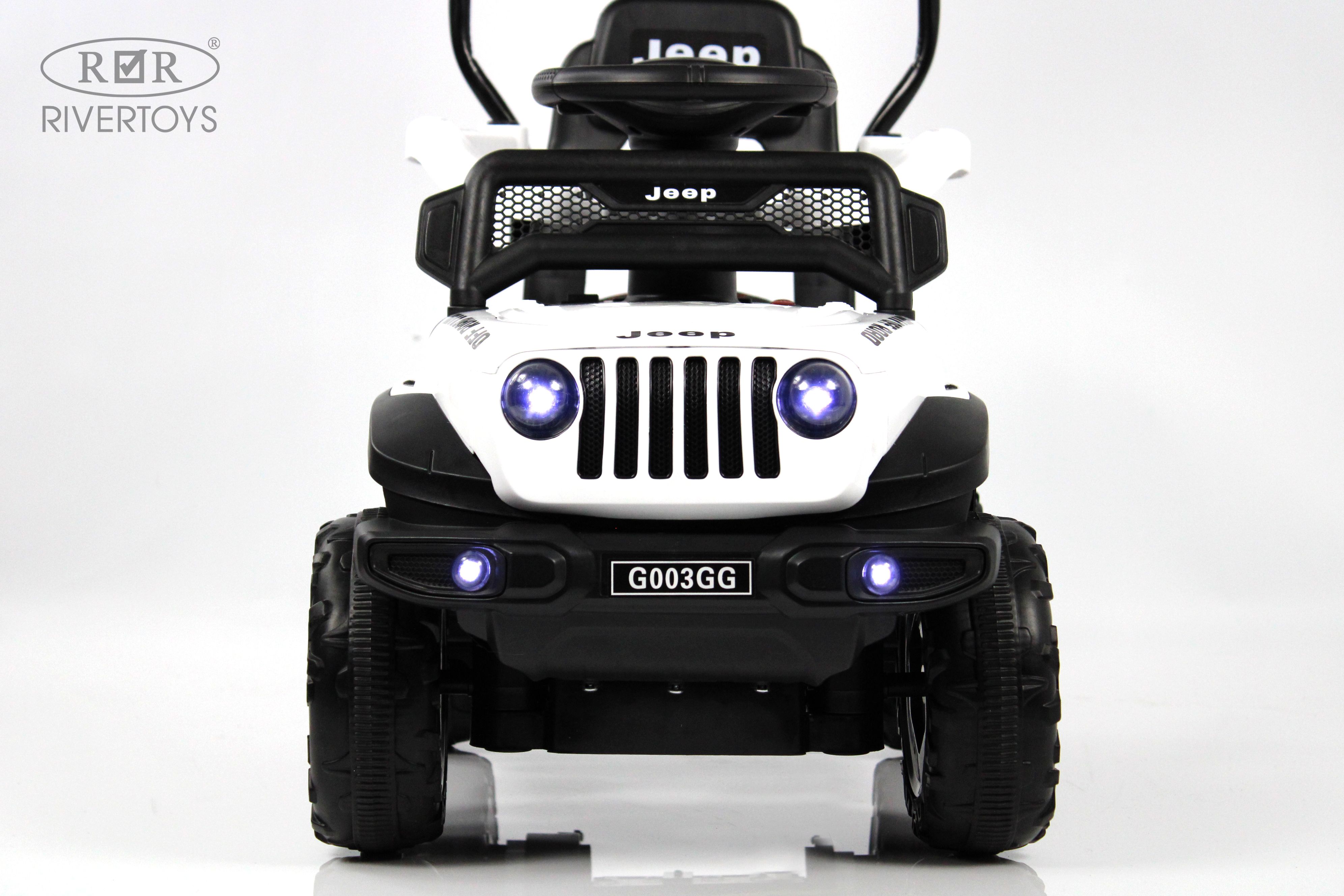 Электромобиль RIVERTOYS G003GG-WHITE С пультом ДУ - фото 2